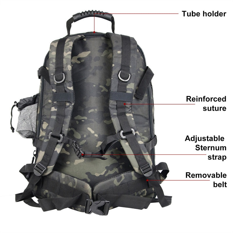 60L Rucksack im Militärstil – Outdoor-Rucksack, wasserabweisend