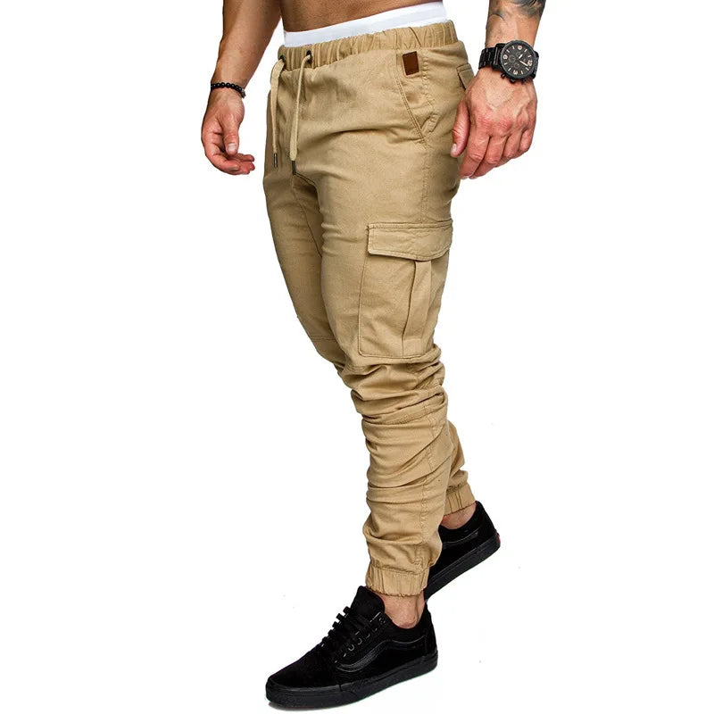 Herren Cargo-Hose leger – Mehrtaschen-Gewebehose