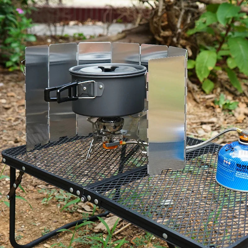 Camping-Kocher-Windschutz – faltbare Gaskocher-Windschutzplatten