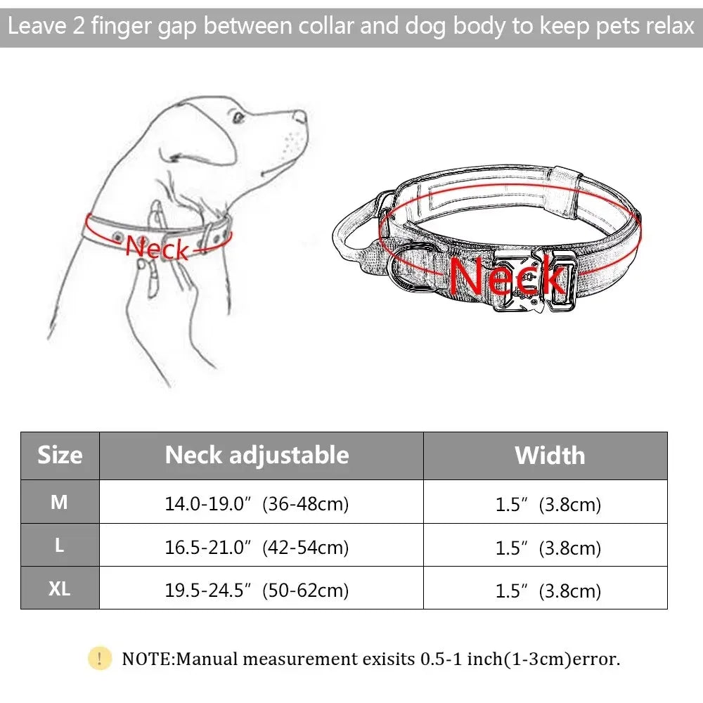 Tactical verstellbares Hundehalsband mit Griff