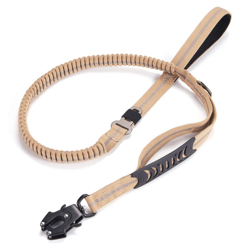 Robuste Tactical Bungee-Hundeleine mit 2 Griffen