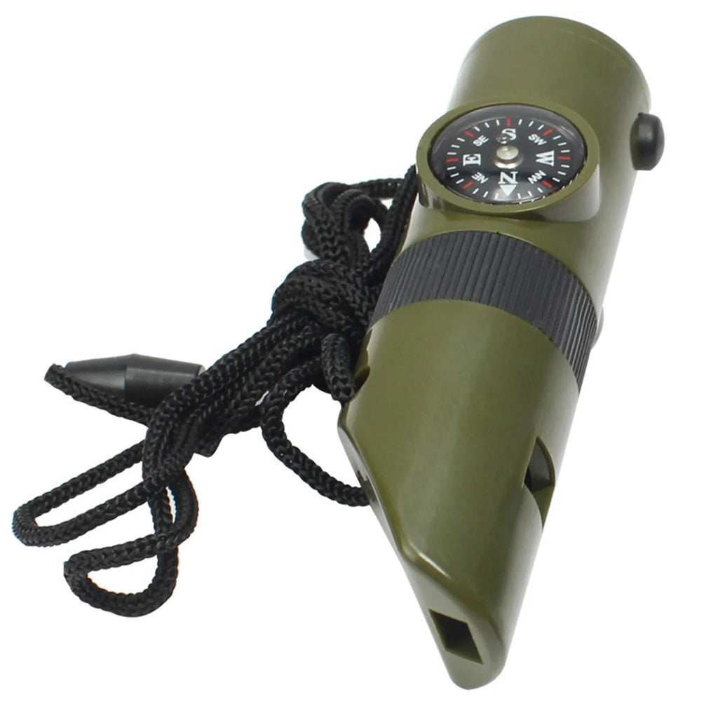 7-in-1 Notfall-Überlebenspfeife – multifunktionales Outdoor-Werkzeug