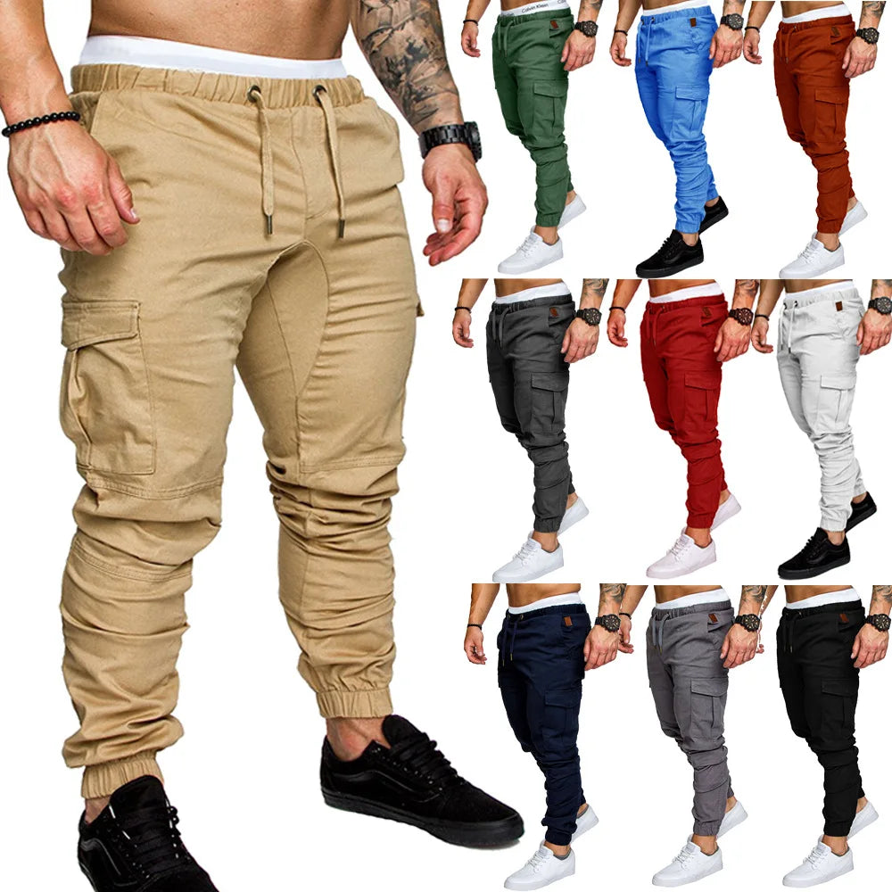 Herren Cargo-Hose leger – Mehrtaschen-Gewebehose