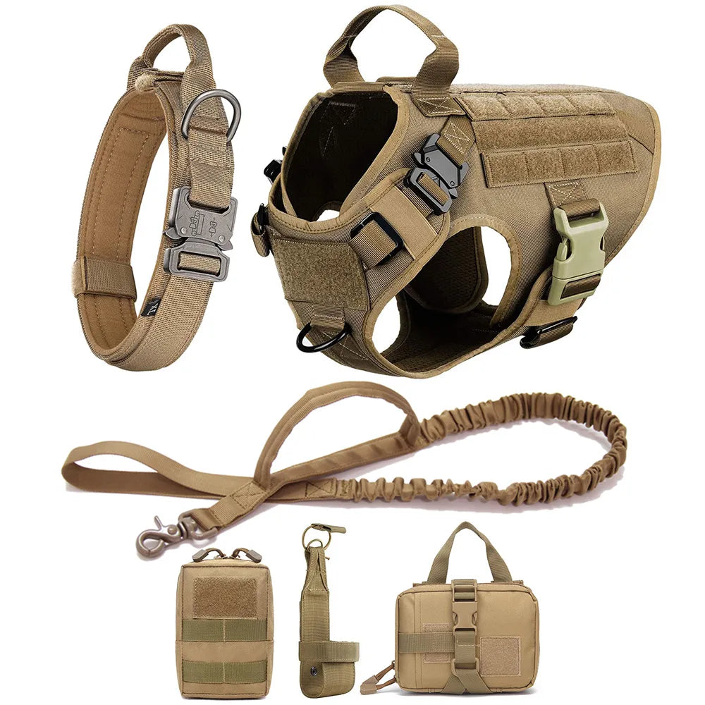 Robustes Tactical No-Pull Hundegeschirr-Set