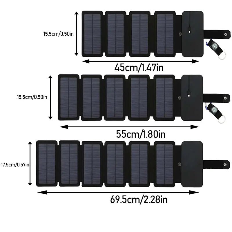 Faltbares Solarpanel USB-Ladegerät – tragbare Solar-Powerbank