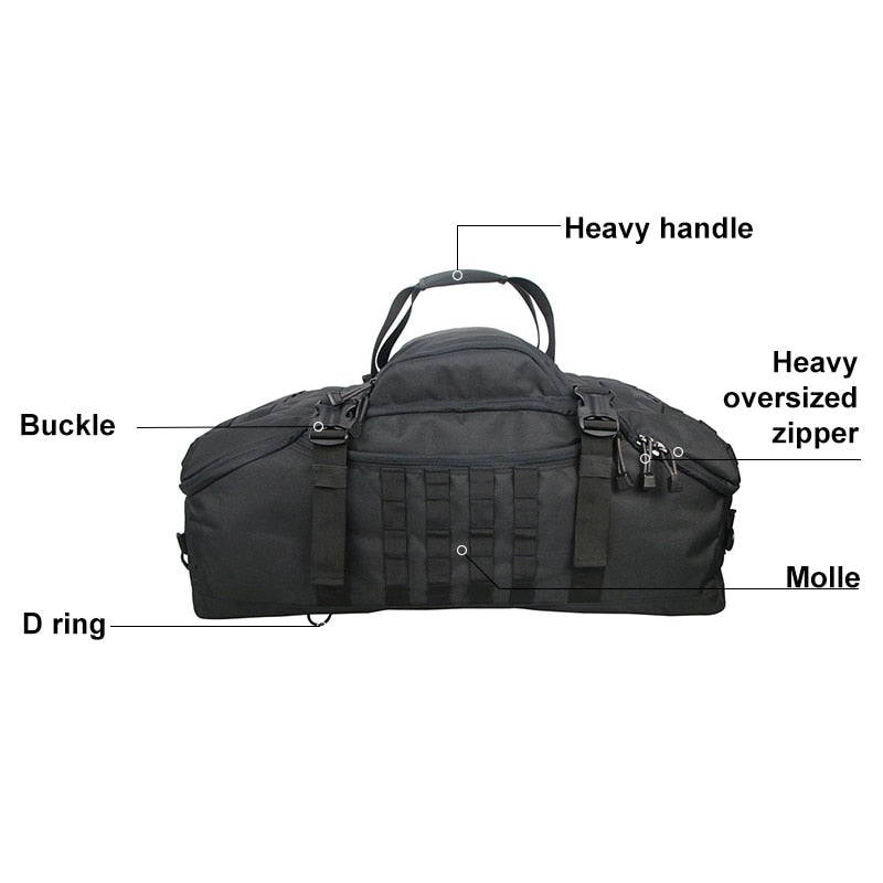 3-in-1 Militär-Duffle-Bag – Tactical Reise-Outdoor-Rucksack, wasserdicht