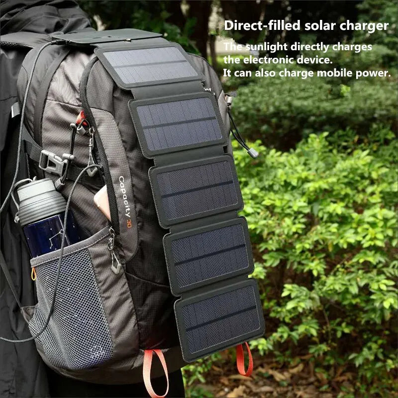 Faltbares Solarpanel USB-Ladegerät – tragbare Solar-Powerbank