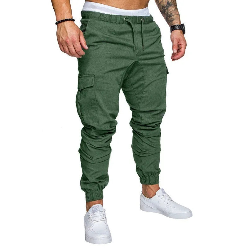 Herren Cargo-Hose leger – Mehrtaschen-Gewebehose