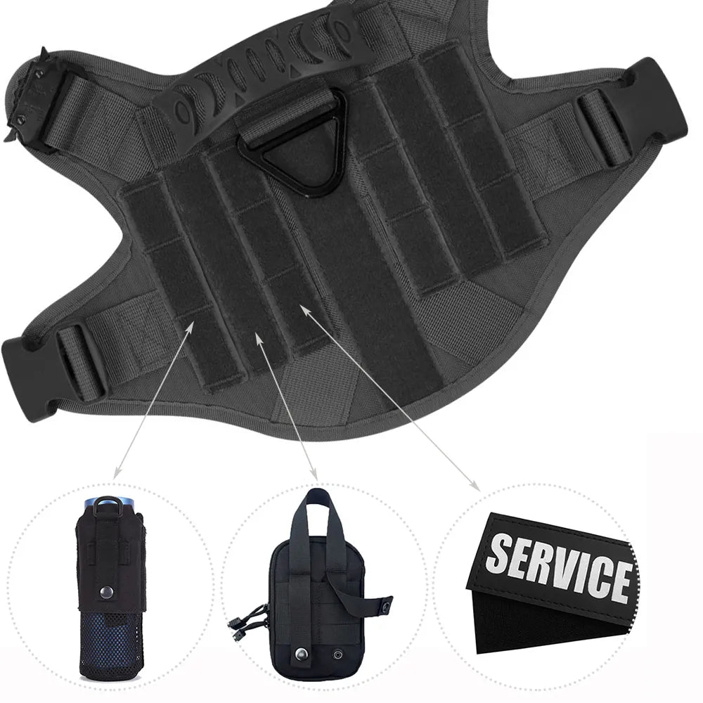 Robustes Tactical No-Pull Hundegeschirr-Set