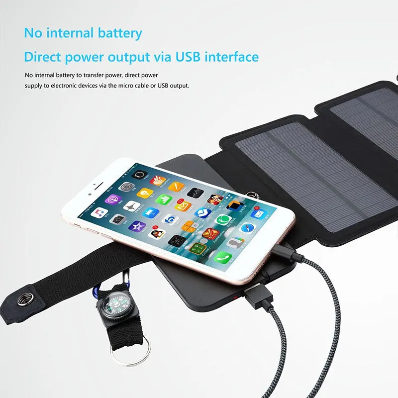 Faltbares Solarpanel USB-Ladegerät – tragbare Solar-Powerbank