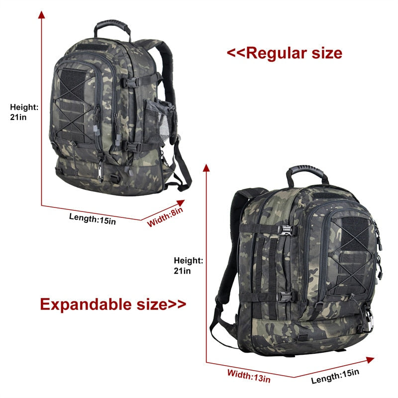 60L Rucksack im Militärstil – Outdoor-Rucksack, wasserabweisend