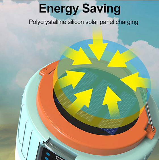 Camping-Licht – USB & solar wiederaufladbare Zeltlaterne mit Fernbedienung
