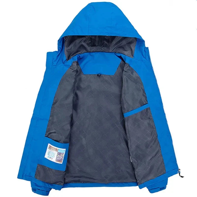 Herren wasserdichte, winddichte Regenjacke mit Kapuze