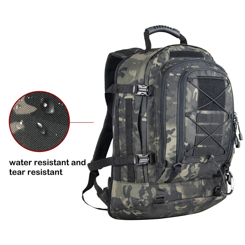 60L Rucksack im Militärstil – Outdoor-Rucksack, wasserabweisend