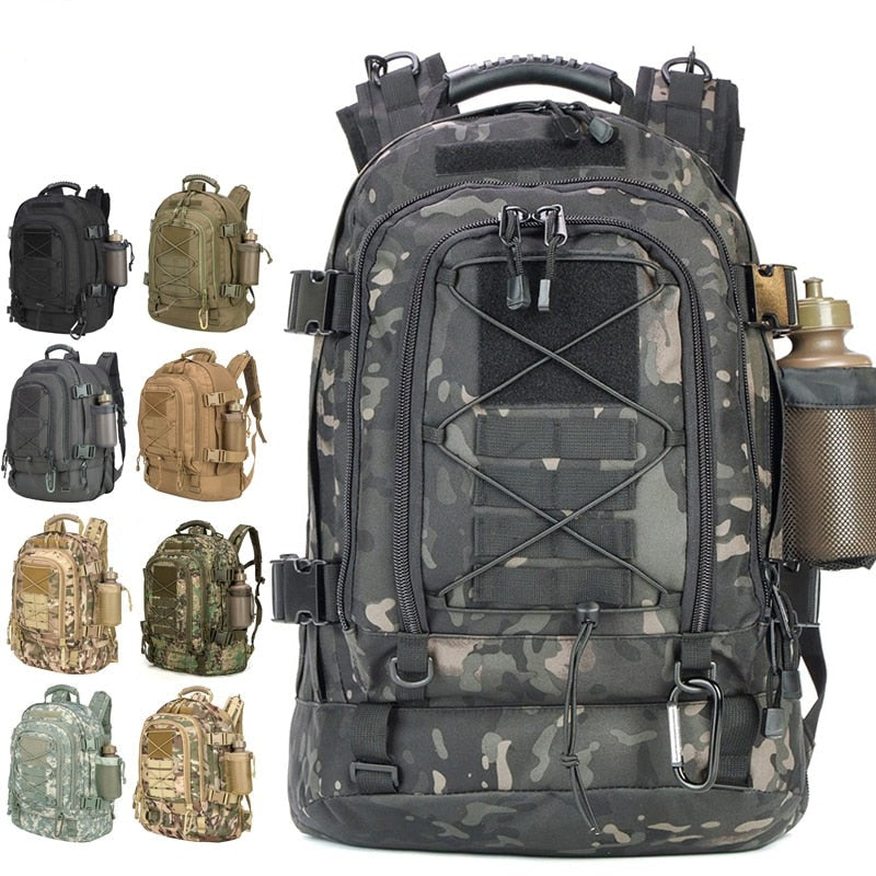60L Rucksack im Militärstil – Outdoor-Rucksack, wasserabweisend