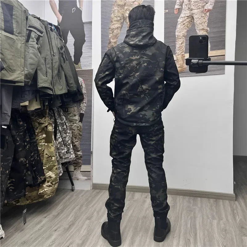 Herren Tactical-Uniform-Set mit Jacke, Shirt und Cargohose