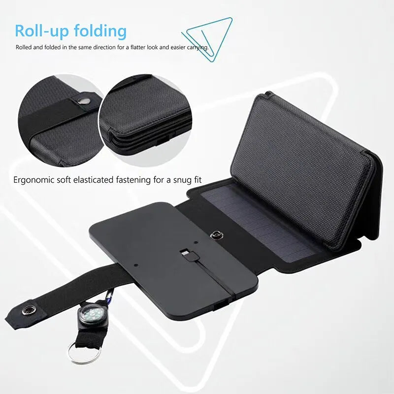 Faltbares Solarpanel USB-Ladegerät – tragbare Solar-Powerbank