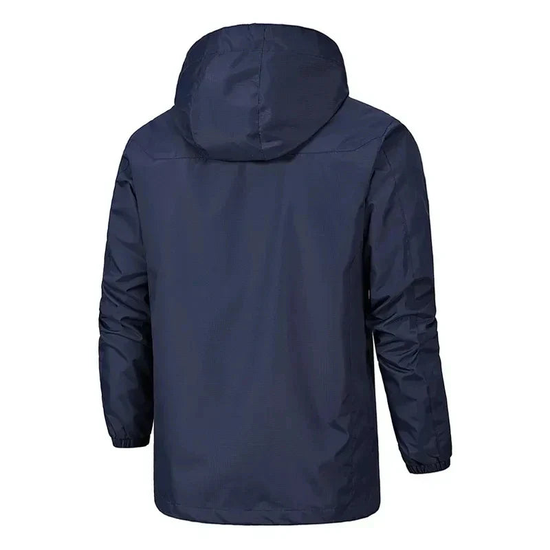 Herren wasserdichte, winddichte Regenjacke mit Kapuze