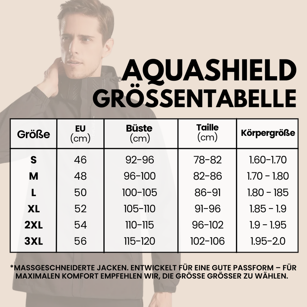 AquaShield - Leichte Herren-Regenjacke mit Kapuze, wasserdicht und winddicht