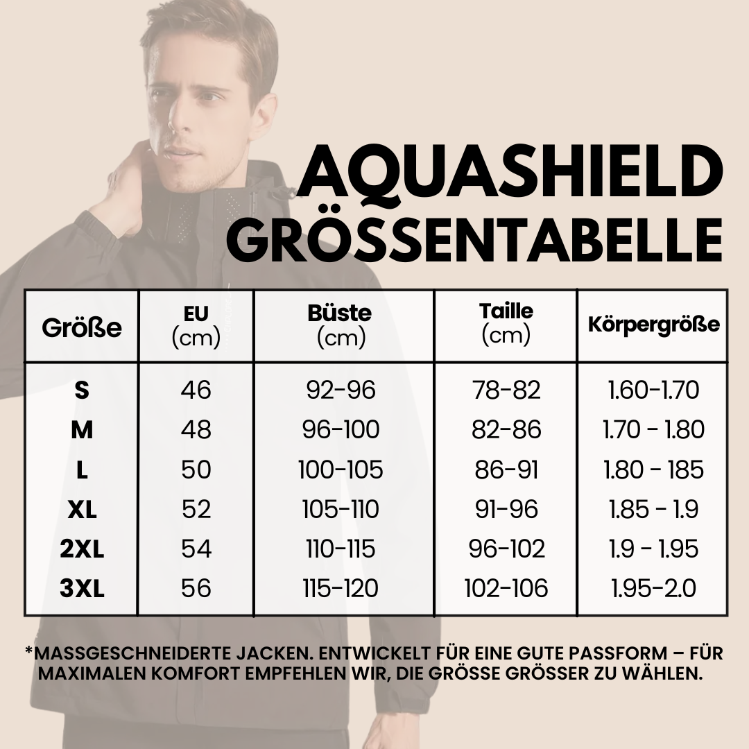 AquaShield - Leichte Herren-Regenjacke mit Kapuze, wasserdicht und winddicht