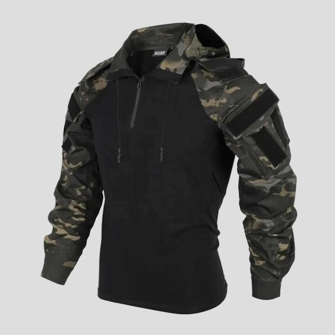 Tactical Camouflage-Hoodie – winddichtes Outdoor-Layer