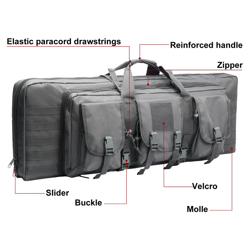 Tactical Doppel-Gewehrtasche – MOLLE-Gewehrkoffer