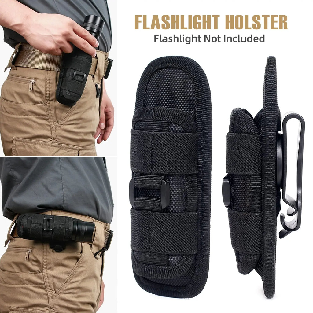 Tactical-Taschenlampen-Holster – 360° drehbarer Gürtelclip