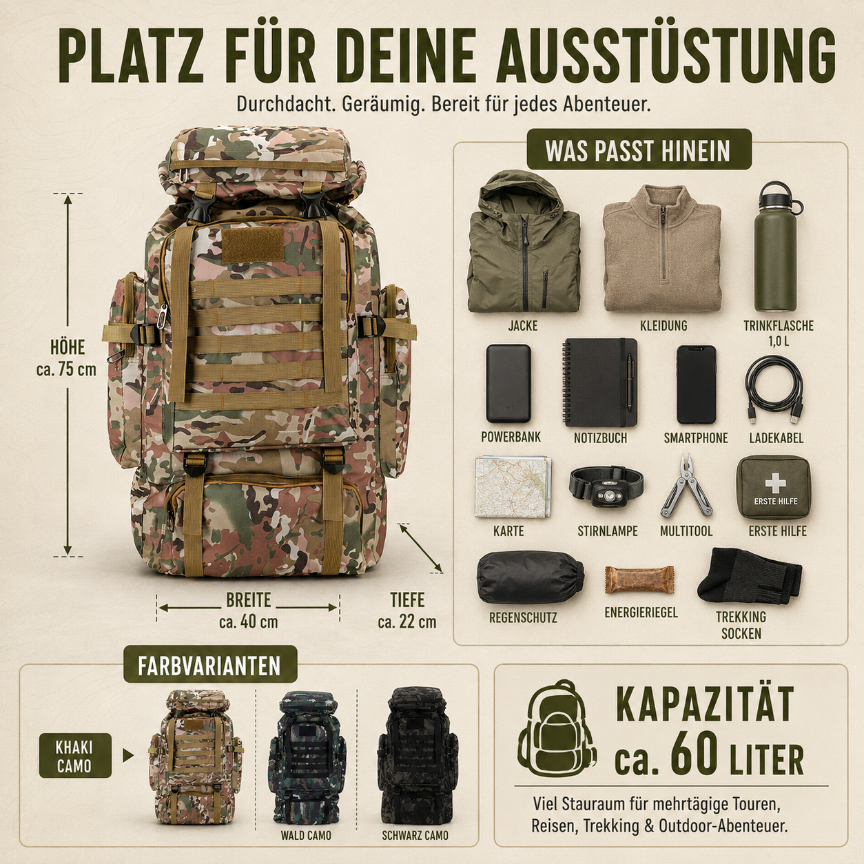 80-Liter-Trekkingrucksack