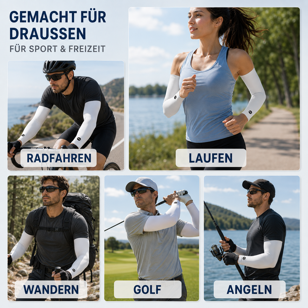 UV Armstulpen mit Kühleffekt und Kompression – FrostShield