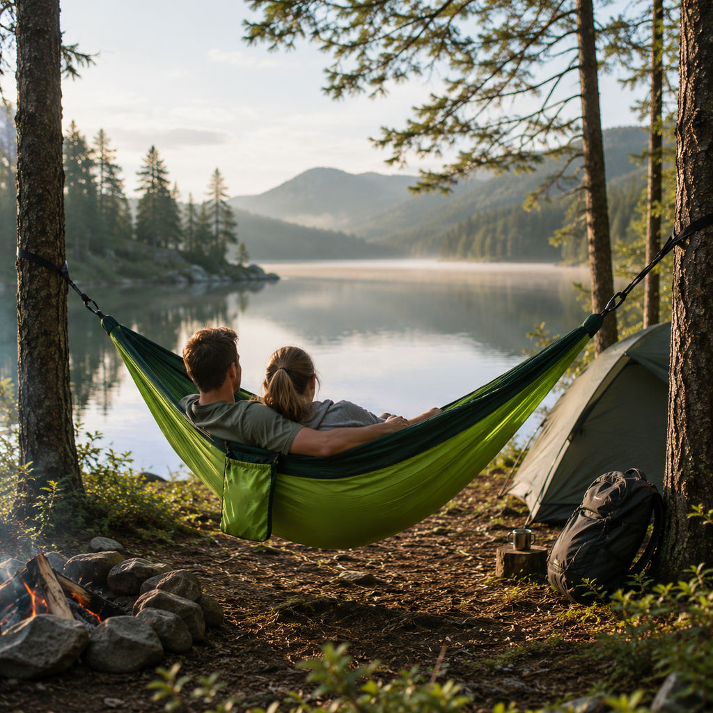 Ultraleichte Hängematte 2 Personen – SkyNest Duo