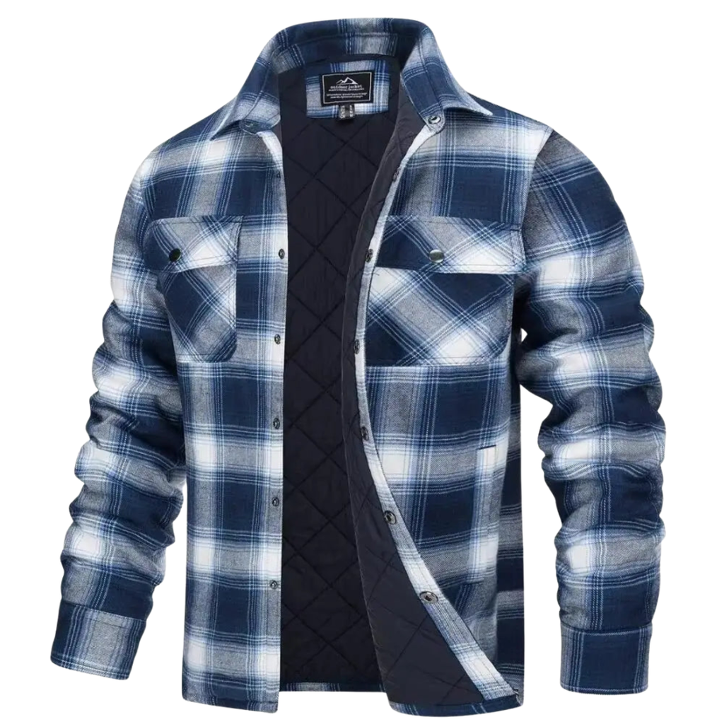 Flanelljacke mit Steppfutter