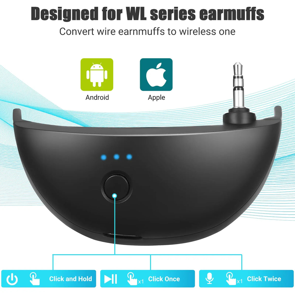 Bluetooth-Adapter für Gehörschutz-Kopfhörer – W1-Serie