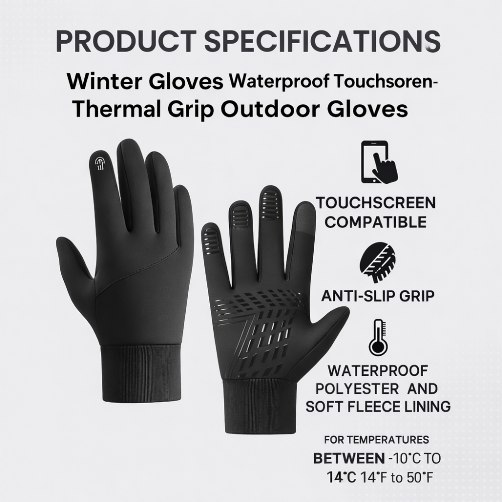 Beheizbare Winterhandschuhe wasserdicht mit Touchscreen