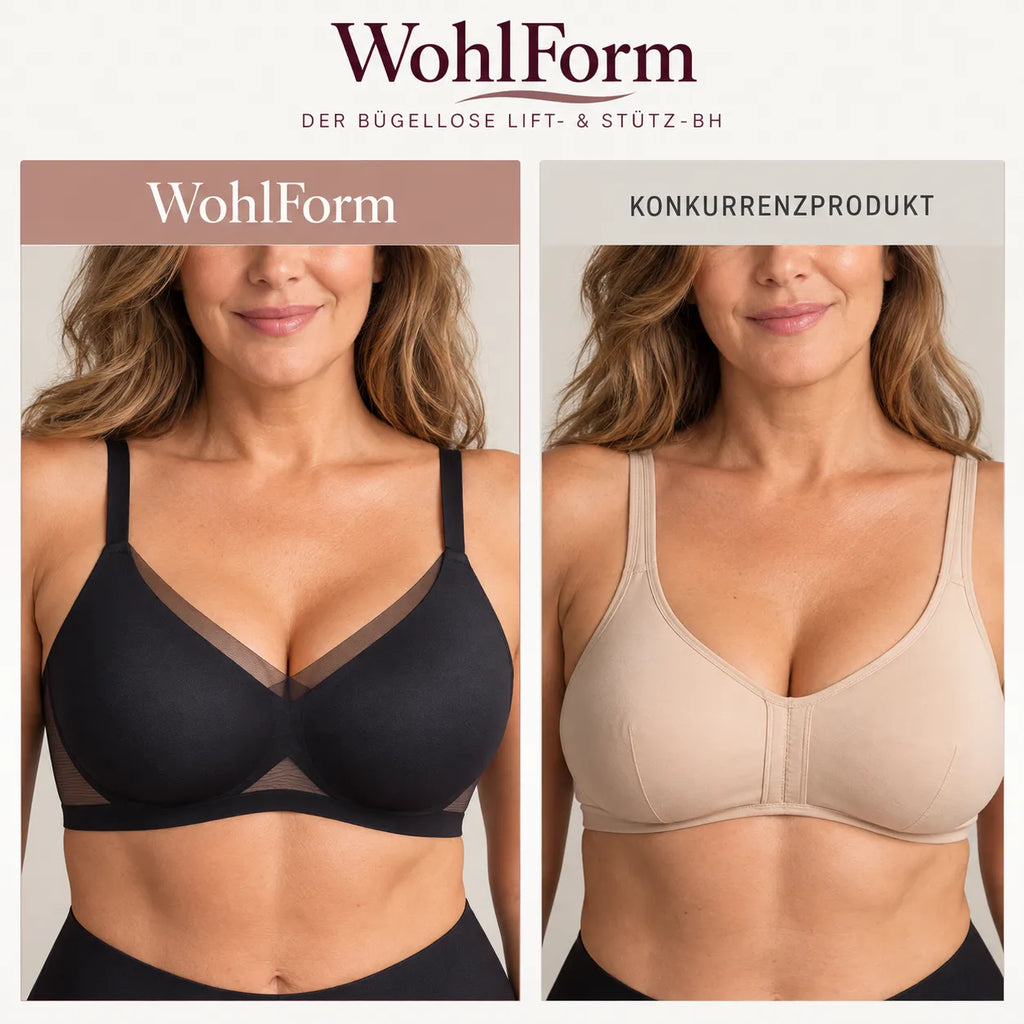 WohlForm - Der bügellose 4-Zonen-Push Up-BH für bessere Haltung