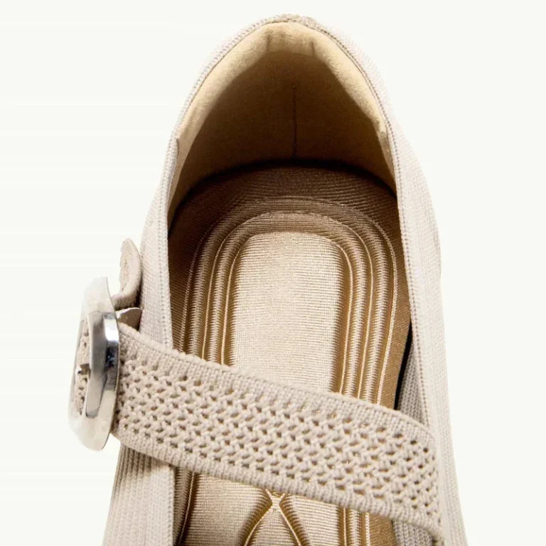 Damen-Mary-Jane-Ballerinas atmungsaktiv
