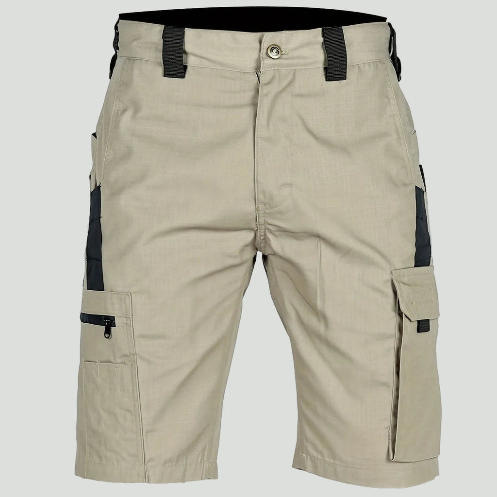 Herren Ripstop-Cargo-Shorts – lange Shorts mit Reißverschlusstasche
