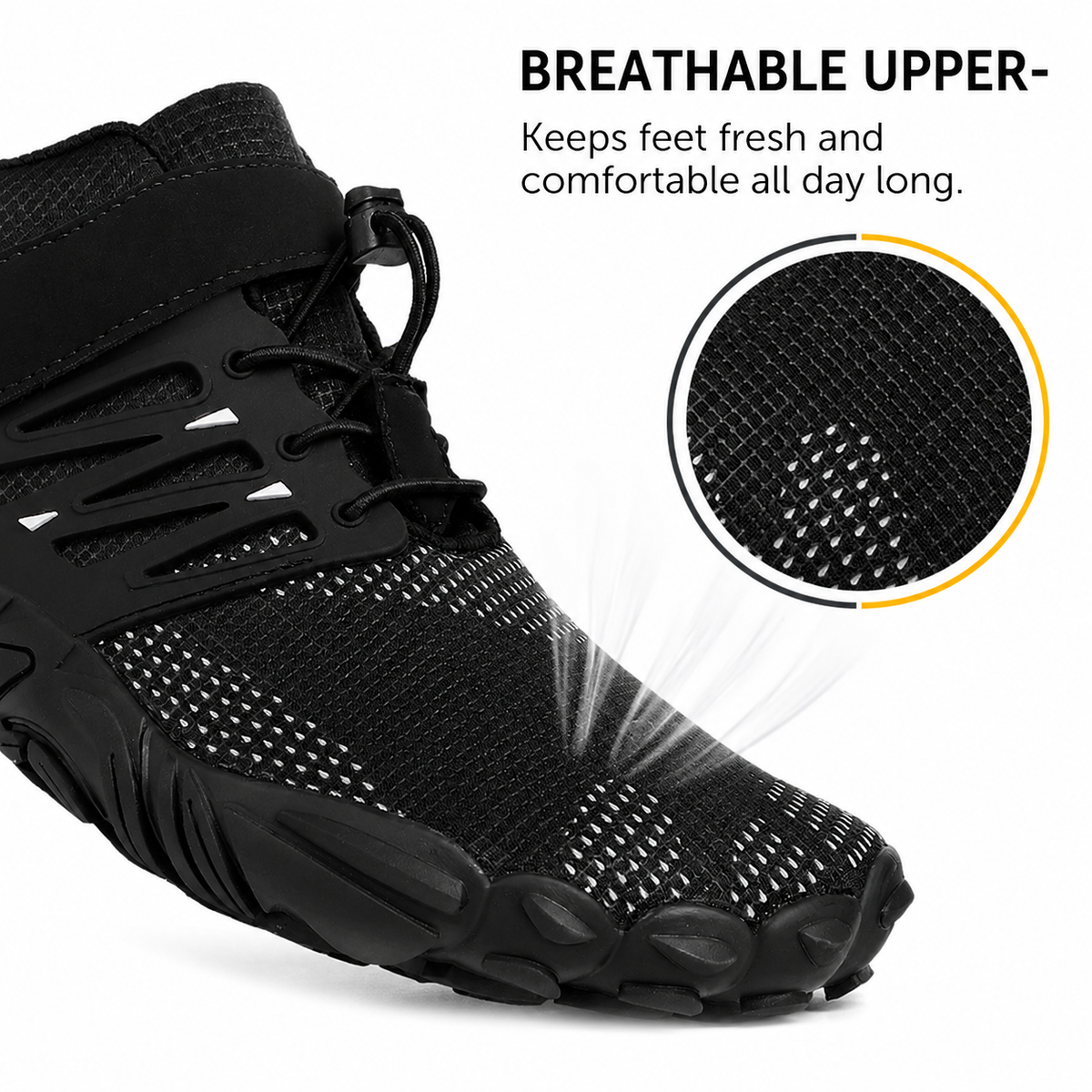 Leichte Komfort-Barfußschuhe mit breiter Zehenbox – Unisex