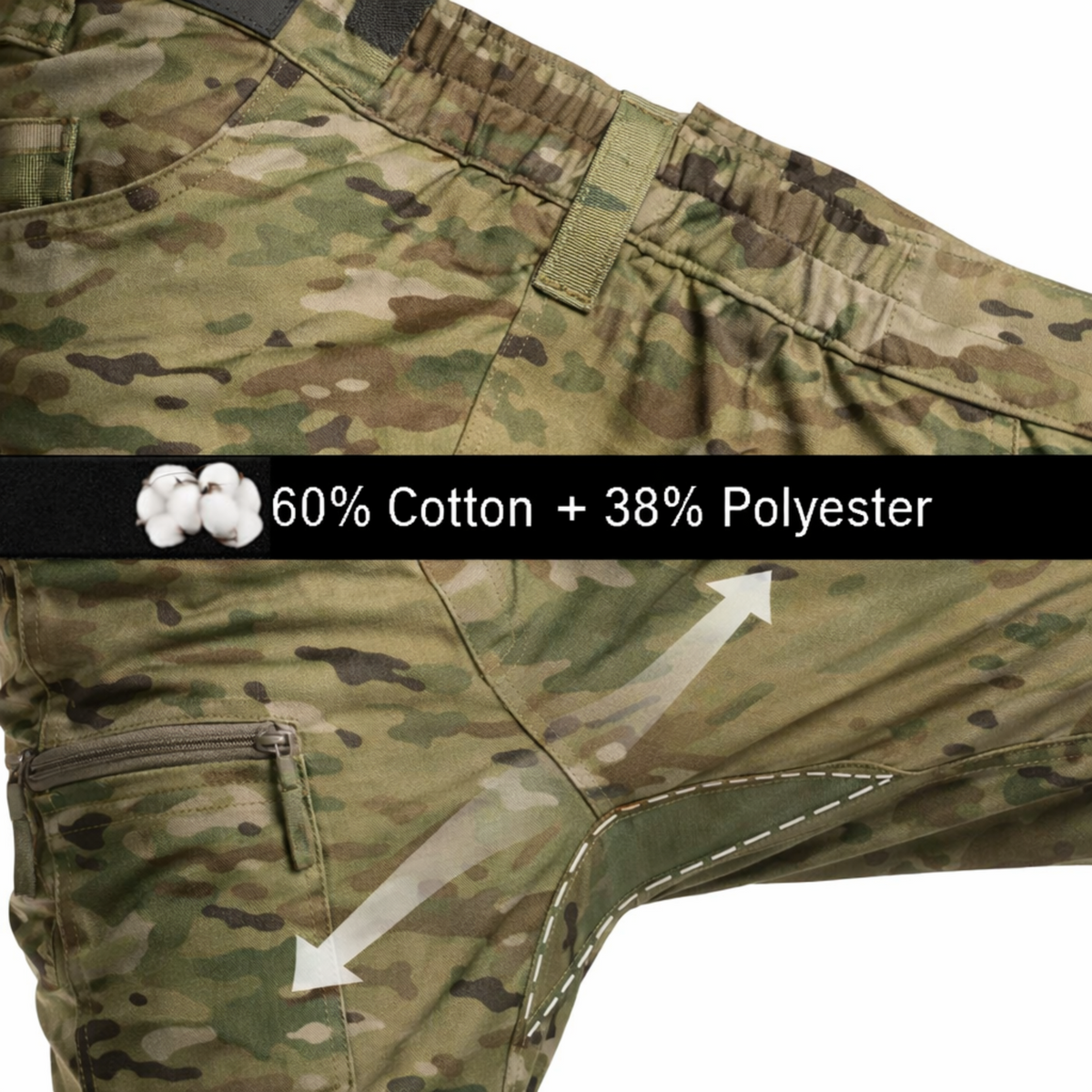 Herren wasserdichte Tactical-Hose Multicam