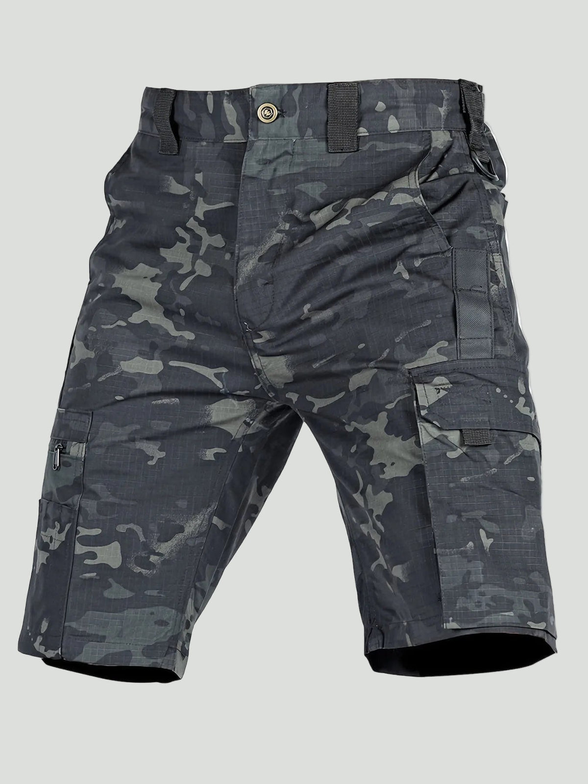 Herren Ripstop-Cargo-Shorts – lange Shorts mit Reißverschlusstasche