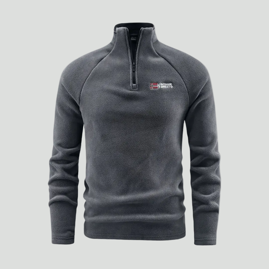 Herren Quarter-Zip Fleecepullover – leichter Fleece für Wandern und Camping