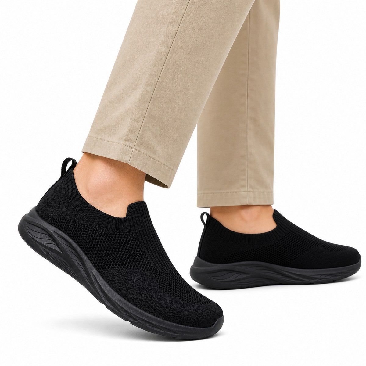 Herren Slip-on-Walking-Schuhe ohne Schnürung
