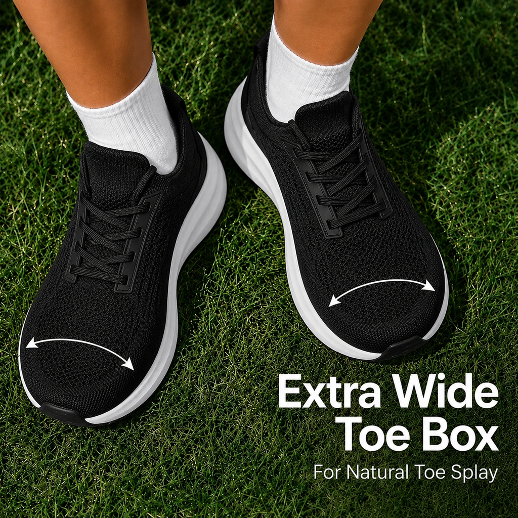 Komfort-Walking-Schuhe mit breiter Zehenbox – Unisex