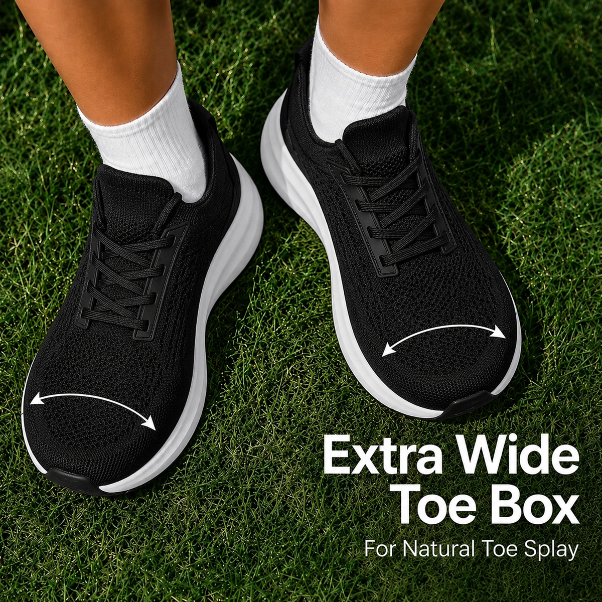 Komfort-Walking-Schuhe mit breiter Zehenbox – Unisex