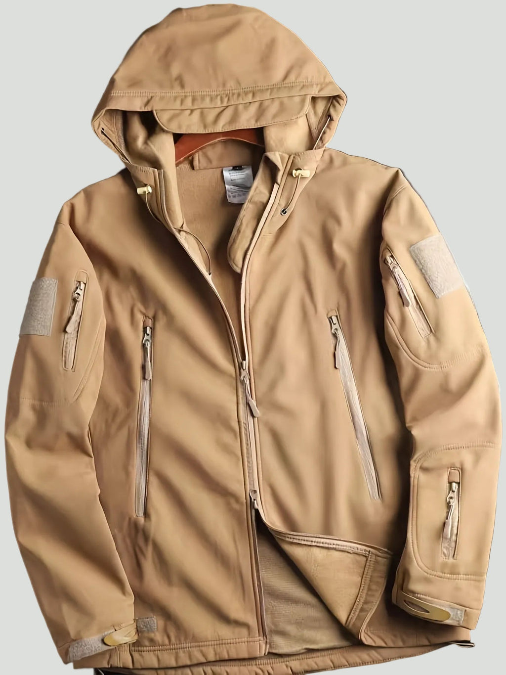 Herren Outdoor-Jacke mit Kapuze – leichte Zip-Schicht