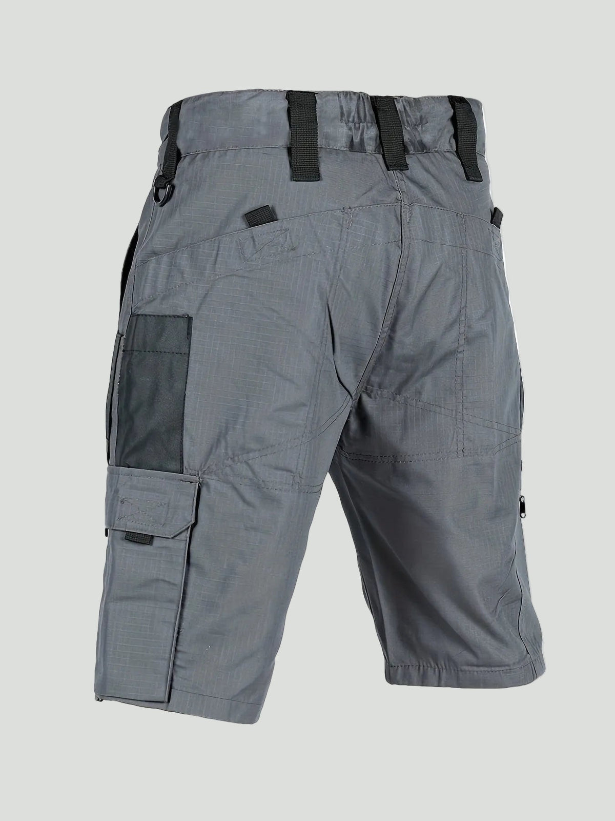 Herren Ripstop-Cargo-Shorts – lange Shorts mit Reißverschlusstasche