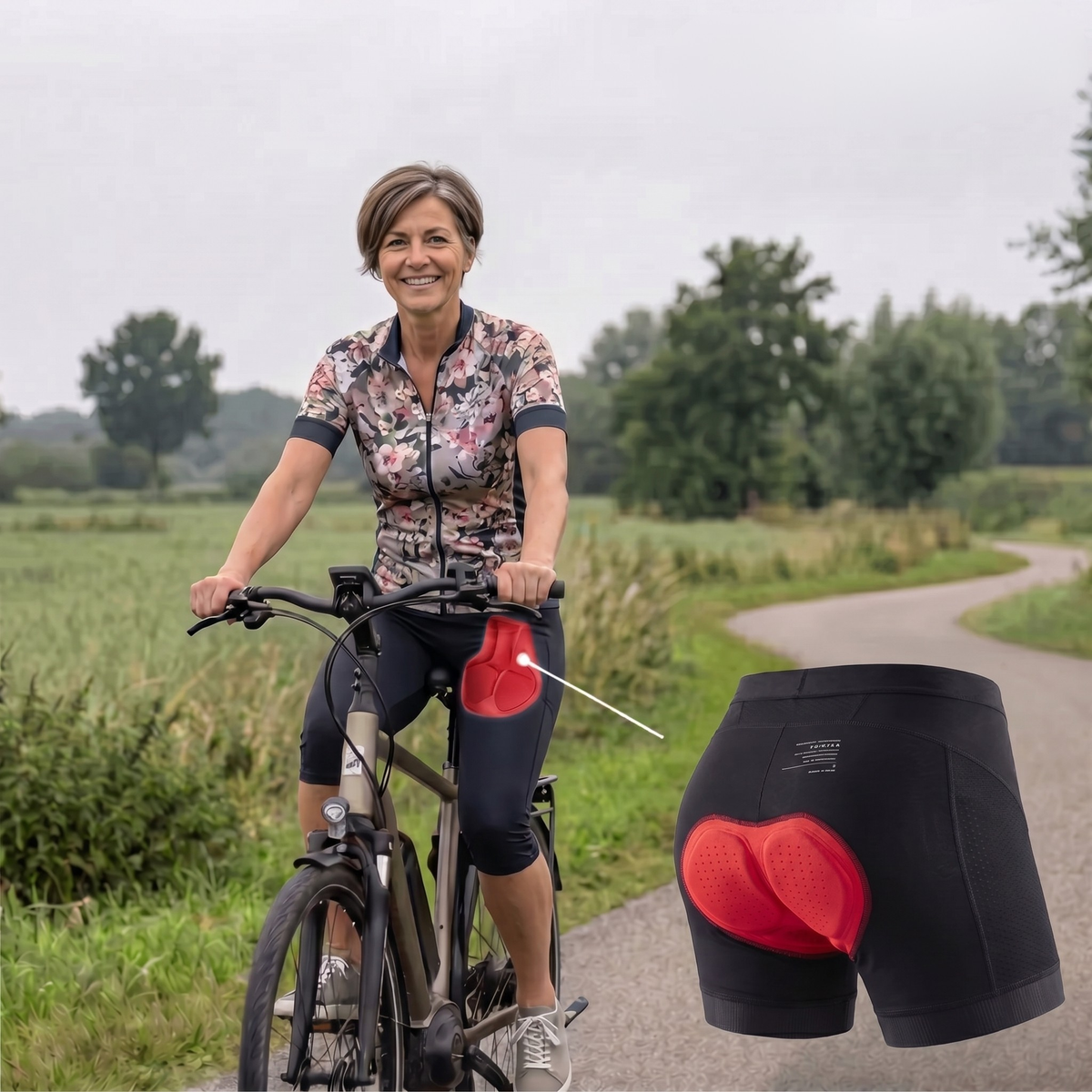 Damen-Radunterhose atmungsaktiv – Gel-Polsterung