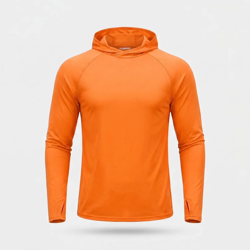 Herren UV-Hoodie UPF 50+ – leicht, schnelltrocknend mit Daumenschlaufen