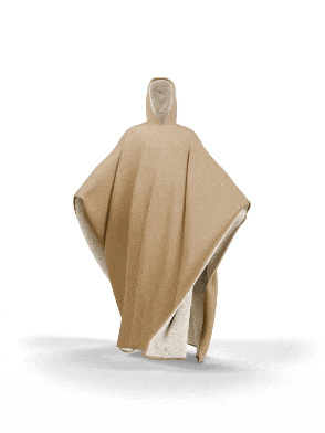 Gewichteter Cape-Hoodie – kuscheliger Baumwoll-Hoodie mit Kunstfellfutter