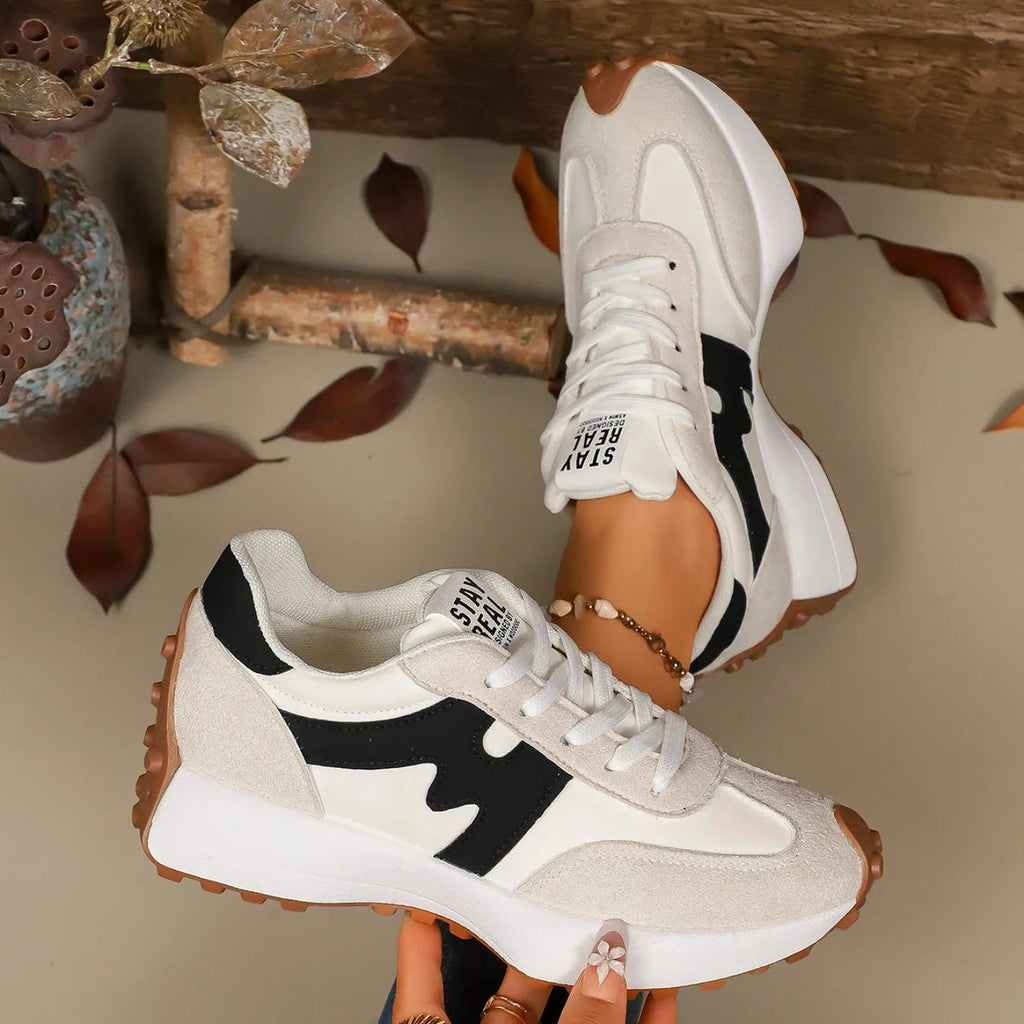 Damen Plateau-Sneaker mit Schnürung