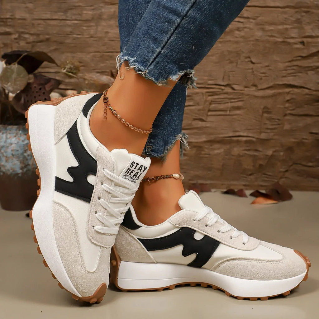 Damen Plateau-Sneaker mit Schnürung